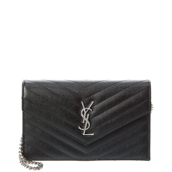 Saint Laurent Cassandre Matelasse Leather Shoulder Bag, Black - Picture 1 of 5